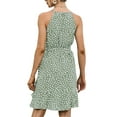 thumbnail image 3 of GORHGORH Women Summer Vocation Ruffled Sleeveless Floral Printed Sexy Halter Dress, 3 of 3