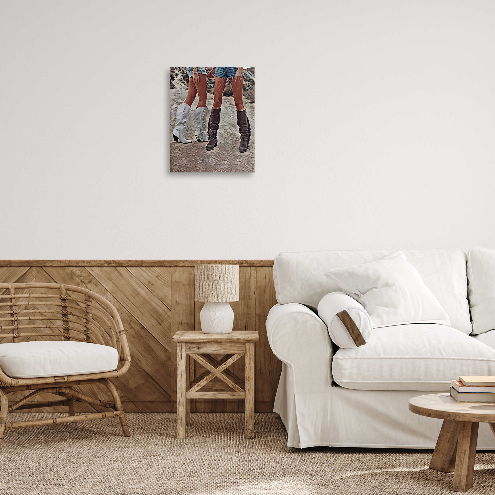 Rodeo Girls Friendship Canvas Wall Art, design by Jesse Keith