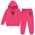 thumbnail image 6 of Kcolen 2 Piece Toddler Girl Clothes Cute Graphic Print Casual Hoodie Jogger Pants Set Kids Girls Fall Winter Outfits, 6 of 6