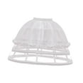 thumbnail image 3 of Segolike Hoop Skirt Petticoat Lolita Crinoline Underskirt Skirt Bustle Petticoat Vintage Women Hoops Pannier Petticoat for Prom Gown Dress White, 3 of 8