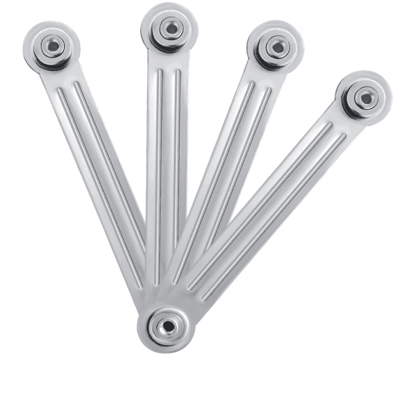 Beneouya 4 Pack Glider Bearing Arm Brackets, 9 in Silver Steel Patio Swing Replacement Parts
