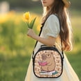 thumbnail image 2 of Yuyamidu Capybara Lunch Box for Boys with Adjustable Strap Portable Leakproof Kids Lunch Box Multifunctional Large Thermal Cooler Bag for School Camping Picnic, 2 of 6