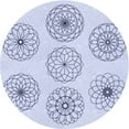 thumbnail image 1 of Ahgly Company Tapis Rond Lavable en Machine Intérieur Transitionnel Bleu Lavande, 7 Pieds Rond, 1 of 7