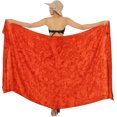 thumbnail image 3 of HAPPY BAY Women's Bikini Beach Wrap Swimwear Swim Cover up Skirt Bathing suit Summer Wraps Beachwear Sarong Coverups Swimsuits for Women One Size Red, Tie Dye, 3 of 5