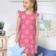 thumbnail image 4 of Balery Cartoon Pigs and Hearts Camisón de princesa para niñas, pijama de algodón con mangas abullonadas, suave y bonito.-XX-Large, 4 of 6