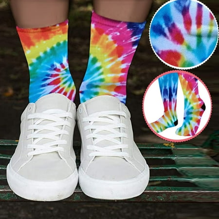 

KUNPENG Warm And Cute Women s Socks Interesting Clothes Novel Tie-dye Printed Socks Multicolor