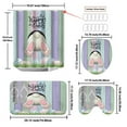 thumbnail image 3 of HuiXinOu Easter Bathroom Set 4-Piece, Shower Curtain Floor Mat Toilet Lid Cover, Waterproof Bunny Eggs Theme Decor for Home Bath, 3 of 9