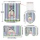 thumbnail image 3 of Easter Bunny Easter Eggs Shower Curtain Floor Mat 4-piece Set Home Bathroom Dry Wet Separation Partition Waterproof Shower Curtain, 3 of 5