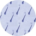 thumbnail image 1 of Ahgly Company Tapis Rond Lavable en Machine Intérieur Transitionnel Bleu Lavande, 6 Pieds Rond, 1 of 7