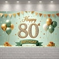 thumbnail image 3 of Golden Green 80th Birthday Banner Glittery Numbers Display Balloon Decor Star Pattern 80th Celebration Backdrop for 80th Birthday Party Elderly Celebration Indoor Decoration, 3 of 9