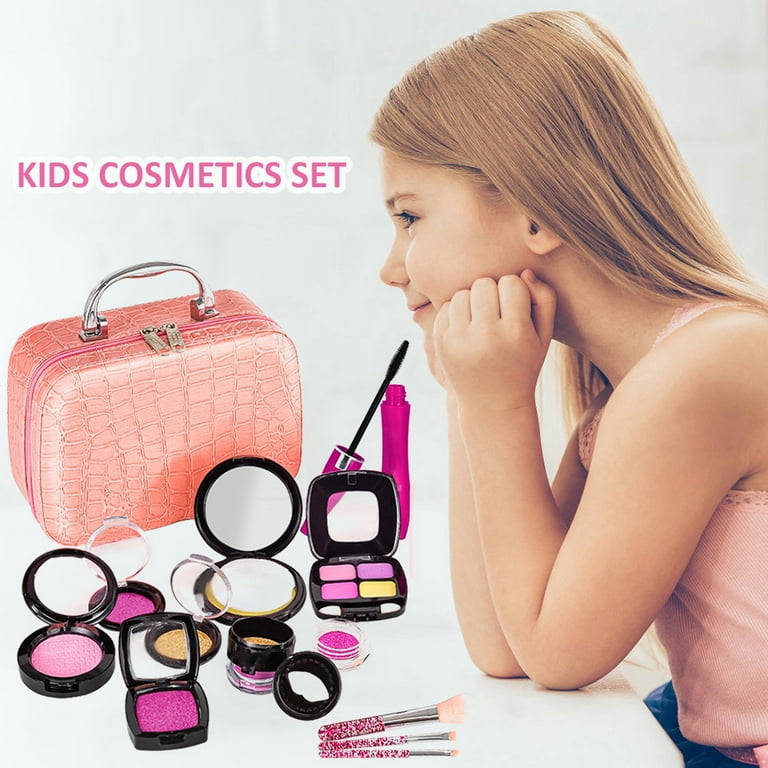 LNKOO Kids Makeup Kit for Girls, Kids Play Washable Makeup Set Toys for  Girls, Safe & Non-Toxic, First Little Girls Starter Kit Real Makeup Cosmetic  Beauty Set Toys for 3 4 5