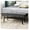 Grey, variant on Entryway - Green for Bedroom, Modern Ottoman End of Bed, Corduroy Padded Benches for Living Room, Foyer, Mudroom, Hallway - 39" L x 14" W x 17" H