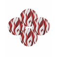 thumbnail image 7 of 13 Inch Round Placemats Set of 4, Red White Moire Non Slip Heat Insulation PP Table Mats, Modern Abstract Art Washable Place Mats for Kitchen Dining Party Table Decor, 7 of 7