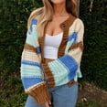 thumbnail image 4 of iHPH7 Fall Fashion Womens Fall Clothing Travel Sweater Long Sleeve Sweaters for Women Fall Outfits for Women Fall Cardigans for Women Button Up Cardigans for Women Coffee L, 4 of 6