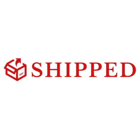 Printtoo Shipped Self Inking Rubber Stamp Pre-Inked Office Stamp- Home Office Business Stationery, Red- 42 x 9 mm