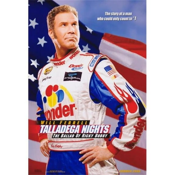 Posterazzi Talladega Nights the Ballad of Ricky Bobby Movie Poster - 11 x 17 in.