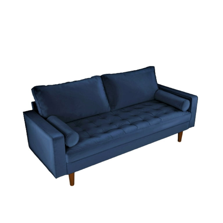 Free Shipping! Uspridefurniture 69.7'' Blue Velvet Mid Free Shipping! Uspridefurniture 69.7'' Blue Velvet Mid
