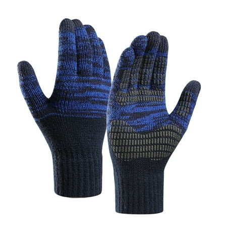 

YUEHAO Gloves Mittens Screen Soft For Men Anti Slip Winter Thermal Women Gloves Knit Lining Upgraded Gloves Elastic Gloves Green