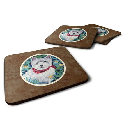 

Carolines Treasures 7066FC Westie Foam Coaster Set of 4 3 1/2 x 3 1/2 multicolor