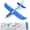 Blue, variant on Flying Airplanes 19" Large Gilded Foam Plane For Kids 3+ Years [2 Yellow Plane]