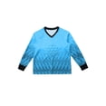thumbnail image 3 of Haitryli Boys Goalkeeper Jersey Quick-Dry Long Sleeve Protective Sponge Pad Goalie Apparel Shirts Light Blue 16, 3 of 5