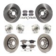 thumbnail image 1 of Transit Auto Front Rear Hub Bearings Assembly Disc Brake Rotors and Semi-Metallic Pads Kit (10Pc) for Car Volkswagen CC - Left Right Side (Driver Passenger) KBB-125200, 1 of 11