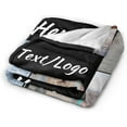 thumbnail image 3 of Custom Blanket with Photos Text, Customized Blankets with Photos Collage Customized Blankets for Family Birthday Wedding Gift, Personalized Bed Throw Blanket for Adult Child Black, 60" x 50", 3 of 6
