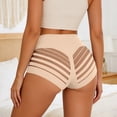 thumbnail image 4 of Gpoecd Plus Size Panties Lace High Mid Rise Seamless Comfort Breathable Gusset Triangle for Plus Size Plus Size Underwear for Women Beige,L, 4 of 4