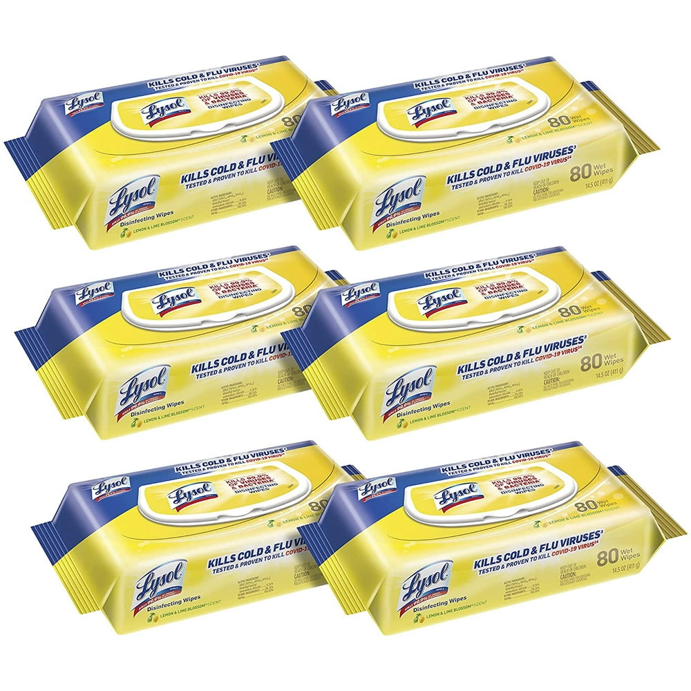 Lysol Disinfecting HandiPack Wipes, Lemon and Lime Blossom, 480 Count