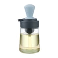 thumbnail image 2 of TIMIFIS Apartment Essentials Kitchen Squeezes Type Silicones Brush Head Bottle Brush Inverted Stainless Steel Transparent Glass Oil Pot Oil Control Bottle Soy Sauces Vinegar Bottle 350Ml, 2 of 6