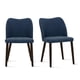 thumbnail image 5 of Sillas de Comedor COLAMY Juego de 2 en Cuero PU Azul con Patas de Madera, 5 of 5