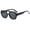 Bright Black Frame Gray Piece, variant on Trendy Oversized Sunglasses for Women Men Fashion Shield Aviator Sun Glasses UV400 Protection Goggles