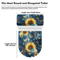 thumbnail image 7 of Yuyamidu Blue Marble Print Toilet Lid Cover Set for Bathroom 2 Piece Sunflower Daisy Toilet Lid Dust Cover & Toilet Tank Lid Cover Fit Most Round and Elongated Toilet, 7 of 7