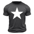 thumbnail image 2 of PNTUTB Men's Fashion Star Print Short Sleeve Crew Neck Casual Summer Classic Basic Tee Shirts, 2 of 6