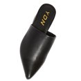 thumbnail image 3 of YDN Women Basic Block Low Heel Mules Slip On Clogs Pointed Closed Toe Backless Sandals Casual Office Dressy Shoes Size 4 Black, 3 of 3