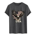 thumbnail image 5 of Yghzkop Patriotic Graphic T-Shirt for Men USA Flag 4th July American Independence Day Bald Eagle Print Shirt Athletic Fit Round Neck Quick-Dry Short Sleeve Top for BBQ Party Firework Show, 5 of 5