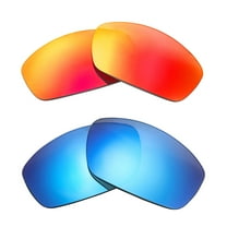 Walleva Polarized Fire Red   Ice Blue Replacement Lenses For Costa Del Mar Saltbreak Sunglasses