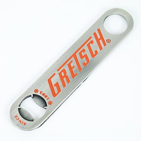 Logo Beer Bottle Opener Brushed Aluminum for Bar, Brushed Aluminum Finish By (Best Amp For Gretsch)