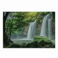 thumbnail image 1 of Waterfall Cutting Board, Cascade Stream in Exotic North National Park Paradise Nature Surreal Print, Decorative Tempered Glass Cutting and Serving Board, Small Size, White Green, by Ambesonne, 1 of 1