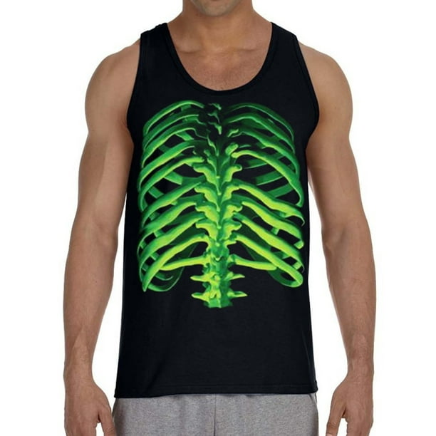 Koyotee Glowing Halloween Skeleton Bones Men's Tank Top 2XLarge