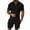 Black, variant on Honeeladyy Mens Short Sets 2 Piece Outfits Fashion Summer Tracksuits Casual Shirt and Shorts Set #Dd-Beige-XXXL