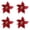 Red*6, variant on Burgundy Velvet Christmas Poinsettia Ornaments,8.66 Inch Crystal Studded Artificial Poinsettia Flower Picks, Bendable Fold Florals For Xmas Tree & Wreath Craft Supplies 4 Pack