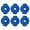 Blue, variant on Gieenan 6 Pack Silicone Cymbal Locking Nuts Drum Cymbal Fasteners Quick Releasing