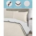 thumbnail image 4 of Quilts Twin Size Bedding Set, Cream Lightweight Quilted Comforter, Modern Pure Beige Soft Reversible Bedspread Coverlet with Pillow Covers for All Season, 68" x 86", 4 of 7