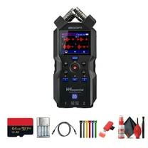 Zoom H4essential 4-Track 32-Bit Float Portable Audio Recorder Bundle With Extreme Pro 64GB microSDXC Memory Card   More
