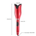 thumbnail image 2 of Rizador de pelo automático giratorio de cerámica con pantalla LCD, calentamiento por infrarrojos y potenciador de brillo – Negro, 2 of 5