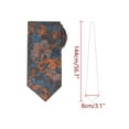 thumbnail image 2 of INSPIRE CHIC Men's Classic Self-Tie Flower Floral Pattern Neckties Formal Tie Wedding Elegant Burgundy One Size, 2 of 4