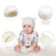 thumbnail image 3 of Conjunto de gorro y manoplas unisex para bebés y niños pequeños, gorro y guantes de punto gruesos y cálidos para invierno para niños y niñas, talla S, adecuado para niños de 0 a 2 meses, 3 of 7