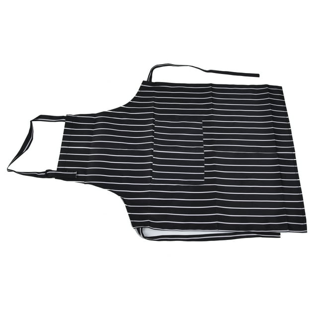 Delantal con Babero a Rayas Ajustable para Cocina Resistente Al Agua Al Aceite Resistente a las Manchas Color Negro ANGGREK Otros