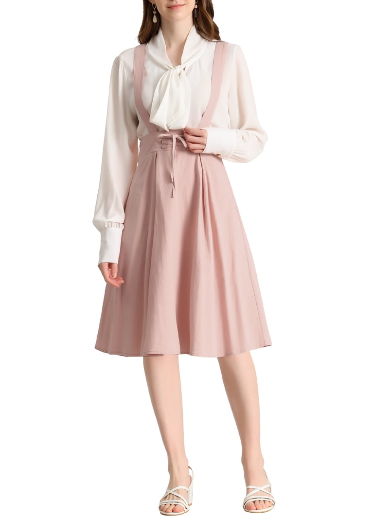 strapless open back dress Short Pink Cotton Summer with Short Puff Sleeves– PromGirl